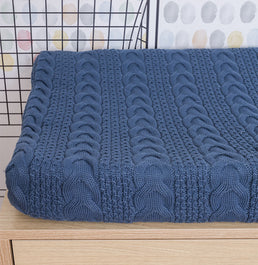 Trocador Tricot Dalia - Azul Jeans