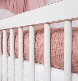 Kit 2 Rolos de Berço Tricot Dalia 1,30m - Rosa