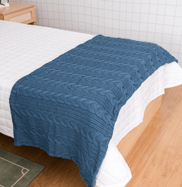 Manta Peseira Tricot Dalia - Azul Jeans