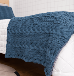 Manta Peseira Tricot Dalia - Azul Jeans