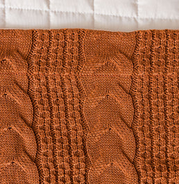 Manta Peseira Tricot Dalia - Cobre