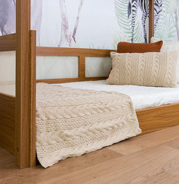 Manta Peseira Tricot Dalia - Bege Geada