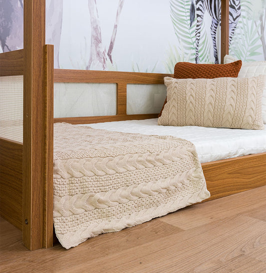 Manta Peseira Tricot Dalia - Bege Geada