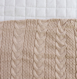 Manta Peseira Tricot Dalia - Bege Geada