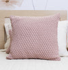 Capa de Almofada Tricot Colmeia 50cm x 50cm - Rosa