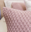Capa de Almofada Tricot Colmeia 50cm x 50cm - Rosa