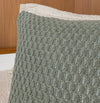 Capa de Almofada Tricot Colmeia 50cm x 50cm - Verde Malva 