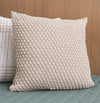Capa de Almofada Tricot Colmeia 50cm x 50cm - Bege Geada