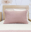 Capa de Almofada Tricot Colmeia 60cm x 40cm - Rosa