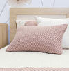 Capa de Almofada Tricot Colmeia 60cm x 40cm - Rosa