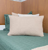 Capa de Almofada Tricot Colmeia 60cm x 40cm - Bege Geada