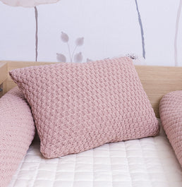 Almofada Tricot Colmeia 40x30cm - Rosa