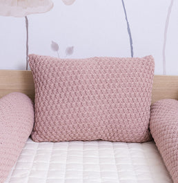 Almofada Tricot Colmeia 40x30cm - Rosa