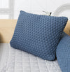Almofada Tricot Colmeia 40x30cm - Azul Jeans