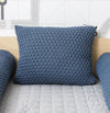 Almofada Tricot Colmeia 40x30cm - Azul Jeans