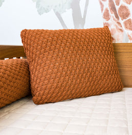 Almofada Tricot Colmeia 40x30cm - Cobre