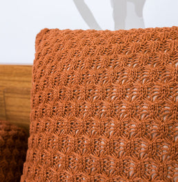 Almofada Tricot Colmeia 40x30cm - Cobre