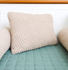 Almofada Tricot Colmeia 40x30cm - Bege Geada