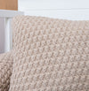 Almofada Tricot Colmeia 40x30cm - Bege Geada