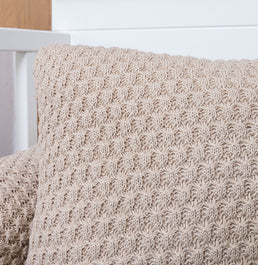Almofada Tricot Colmeia 40x30cm - Bege Geada