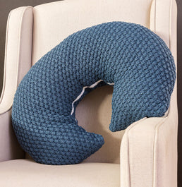 Almofada de Amamentação Tricot Colmeia - Azul Jeans