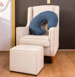 Almofada de Amamentação Tricot Colmeia - Azul Jeans