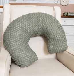 Almofada de Amamentação Tricot Colmeia - Verde Malva