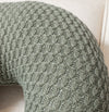 Almofada de Amamentação Tricot Colmeia - Verde Malva
