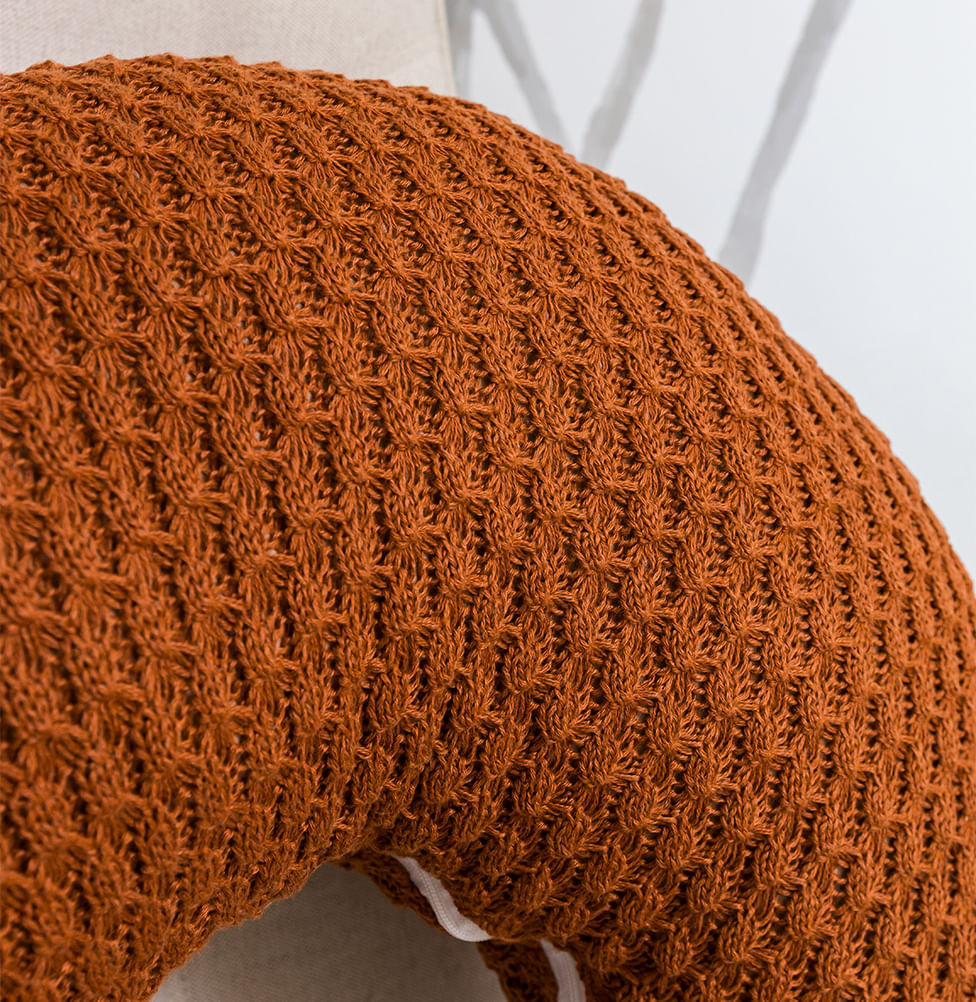 Almofada de Amamentação Tricot Colmeia - Cobre
