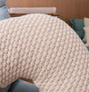 Almofada de Amamentação Tricot Colmeia - Bege Geada