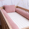 Kit 2 Rolos de Berço Tricot Colmeia 1,30m - Rosa