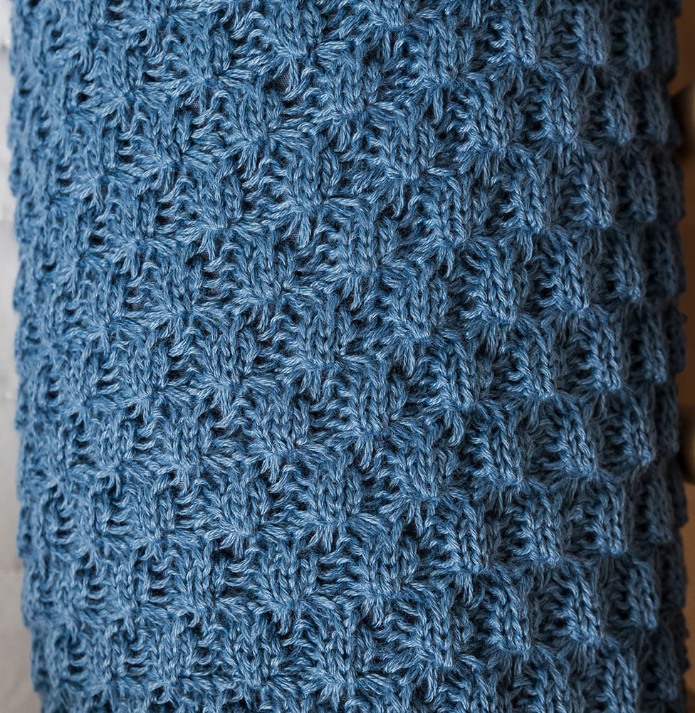 Kit 2 Rolos de Berço Tricot Colmeia 1,30m - Azul Jeans