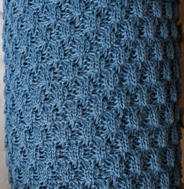 Kit 2 Rolos de Berço Tricot Colmeia 1,30m - Azul Jeans