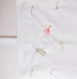 Lençol de Berço Passarinho 3 Peças - Branco