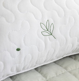 Almofada Bordado Ramos 40x30cm - Branco