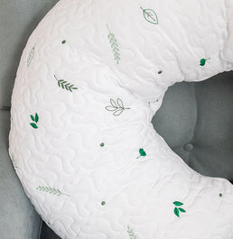 Almofada de Amamentação Bordado Ramos - Branco