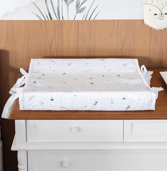 Trocador Bordado Ramos - Branco