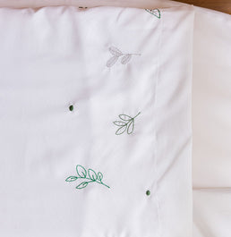 Lençol de Berço Ramos 3 Peças - Branco