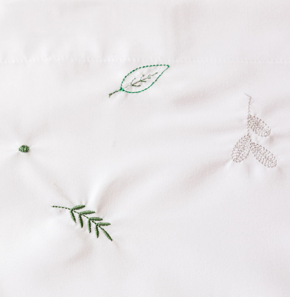 Lençol de Berço Ramos 3 Peças - Branco