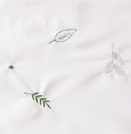 Lençol de Berço Ramos 3 Peças - Branco