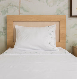 Lençol de Solteiro Ramos 3 Peças - Branco