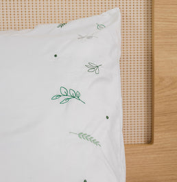 Lençol de Solteiro Ramos 3 Peças - Branco