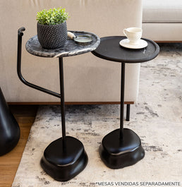 Mesa Lateral Rock Nero Com Alça - 62cm