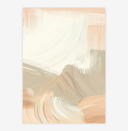 Quadro Pincelada Bege Direita – Vertical