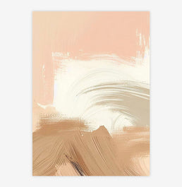 Quadro Pincelada Bege Esquerda – Vertical