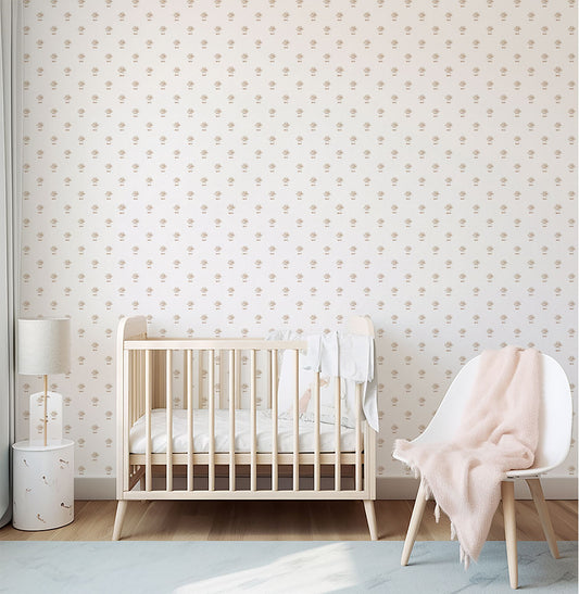 Papel de Parede Algodão Aquarela - Bege