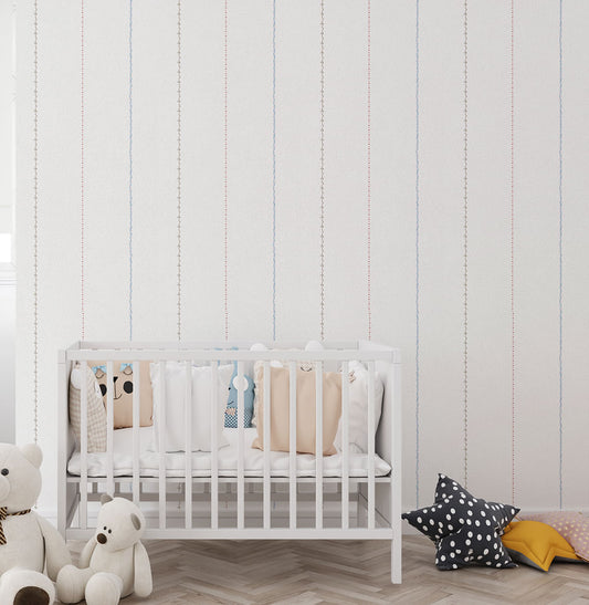 Papel de Parede 3 Listras Paris - Bege