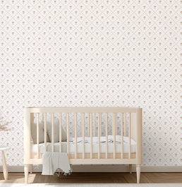 Papel de Parede Algodão com Losango - Bege