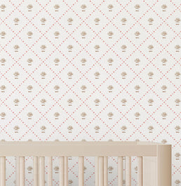 Papel de Parede Algodão com Losango - Bege