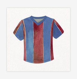 Quadro Infantil Camisa de Futebol Azul - Quadrado